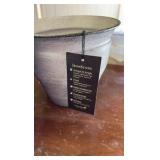 Three IronStone Pots, 6-Inch, Gray Color, Outdoor and Indoor Use, Sturdy Material, Good Quality, Triple Finished Coating, Great for Gardens and Flowers