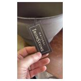 Large 14-Inch IronStone Brand Pot, Brown Color, Sturdy Material, Great for Gardens and Flowers, Indoor and Outdoor Use