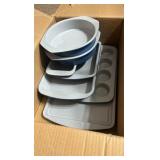 TramontinaRise 7-Piece Ceramic Non-stick Bakeware Set - No wire cooling rack Retail $70