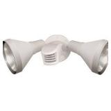Satco SF76/530 Two Light Outdoor Heavy Duty Cast Aluminum Durable Weather Proof Security Flood Light with Motion Sensor Retail $80