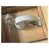 Angelo Lighting Dorchester Inn Outdoor Wall Lantern in a Silver Tavertine Finish With Water Glass Panels. Brand: Angelo Lighting Model: Dorchester Inn Dimensions: Approximately 9" wide by 17" high, ex