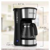 BLACK+DECKER CM0755S 4-in-1 5-Cup Coffee Station Coffeemaker, Stainless Steel