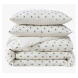 Peri Home Brand Full Queen Comforter Set, 100% Cotton Flowe Print, Includes One Comforter 88 x 92 Inches and 2 Shams 20 x 26 Inches