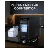 Nugget Ice Maker 44lbs/Day Countertop Ice Maker, Ice Makers with Self-Cleaning & Timer, Retail $599.99 | One-Click Operation, Chewable Ice Pebble Ice Maker Machine with Scoop&Basket for Home/Kitchen/O