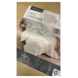 Two Piece Comforter Set, Cream Colored, 1 Comforter 66 x 90 inches and One Standard Sham 20 x 26 inches, AW04-03C