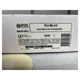RDL RU-MLA2 Dual Microphone/Line Preamplifier Rack-Up Series Pro Audio Signal Booster 2 Independent Channels Gain Trim VU LEDs Phantom Power XLR Inputs Rugged Metal Build Perfect For PA Systems Studio