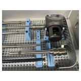 Robotic Surgery Sterilization Tray w/ Blue Lid Anodized Aluminum Case Silicone Instrument Holders Protects Robotic Tools During Steam Sterilization Transport & Storage da Vinci Style Instrument Organi