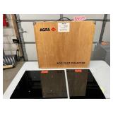 Agfa 37KC3 CR ADC Compact Test Phantom Set Radiology QA Calibration Plates For Contrast + Spatial Resolution Testing Heavy Duty Reinforced Wooden Carry Case