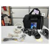 MSRP $1,800 Sony Cyber-shot Pro DSC-D770 Digital Camera 5X Manual Zoom + Focus Rings 1999 Pro Bridge Camera TTL Viewfinder 2.5” LCD Live Histogram Includes Canfield Bag Power Adapter Cables Lens Hoo