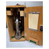 VINTAGE Swift Student Microscope No. 59285 Compound Monocular Scope Rotating Nosepiece 3 Objective Lenses Heavy All Metal Construction Includes Wooden Storage Case + Accessory Blocks Perfect For Colle