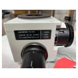 Olympus PM-10AK Photomicrographic Camera System Microscope Photography Adapter Kit Auto Exposure Vibration-Free Shutter Modular Film Formats Eyepieces + Controller Includes Haag-Streit Measuring Attac