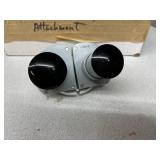 MSRP $1,500 – ZEISS F=125/16 BINOCULAR MICROSCOPE ATTACHMENT, OPTICAL VIEWING HEAD W/ DUAL EYEPIECE PORTS FOR LAB, RESEARCH & CLINICAL MICROSCOPY SYSTEMS, PRECISION GERMAN OPTICS – EXCELLENT W