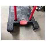 MSRP $1,000 Rubbermaid FG430000BLA Convertible Utility Cart 2-in-1 Platform Truck Push Button Conversion 400 lb Capacity Heavy Duty Work Cart - Good Condition!