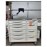 MSRP $8000 Phoenix LTC Multi-Drawer Medical Medication Cart W/Secure Tablet Mount. Durable design locking casters, spacious drawer storage & working electronic lock system plus keys! Reliable, org