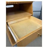 Wooden Medical Cart 3-Drawer Hospital Room Storage Cabinet - Ball-Bearing Drawer Slides, Ample 3-Drawer Storage - Good Condition!