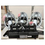 LOT OF 3 Zimmer Biomet TotalShield II Surgical Helmets AAMI Level 4 Protection Quiet Cooling Fan 190 Degree Vision Boa Fit System Includes Extra Batteries + Charging System Perfect For OR Staff Orthop