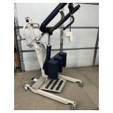 MedCare 440 Stand N Weigh Plus Patient Lift w/ Built In Digital Scale 440 lb Capacity Motorized Sit To Stand Transfer Lift Adjustable Knee Pads Wide Stable Base Perfect For Rehab Centers Assisted Livi