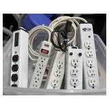 LOT OF 5 Commercial Grade Power Strips Tripp Lite PS-615-HG PS-407-HG-OEM PS-415-HG + Wiremold ULM Series Medical Outlet Strips Green Dot Outlets Long Cords Reset Breakers