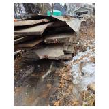 20- Live Edge Mixed Maple, Ash & Pine Slab Wood