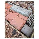 Pallet of Red & Blue Stone Tile