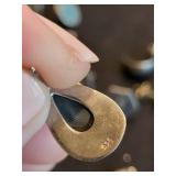 Sterling Silver Turquoise Inlay Earrings - Feather, Shell & Crescent Styles (925)