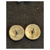 Sterling Silver Turquoise Inlay Earrings - Feather, Shell & Crescent Styles (925)