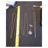 Sterling Silver Chains & Pendants (Lot of 7)