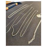 Sterling Silver Chains & Pendants (Lot of 7)