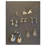 Southwestern Sterling Silver Turquoise Jewelry Set - Earrings, Pendants & Charms