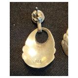 Southwestern Sterling Silver Turquoise Jewelry Set - Earrings, Pendants & Charms