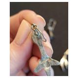 Southwestern Sterling Silver Turquoise Jewelry Set - Earrings, Pendants & Charms