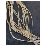 Sterling Silver Multi-Strand Wire Necklace with Cone Pendant