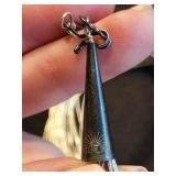 Sterling Silver Multi-Strand Wire Necklace with Cone Pendant