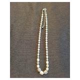 Silver-Tone Square Bead Necklace with Extender Chain