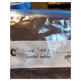 Silver Light-Green Beaded Necklace