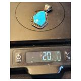 Gilbert Nelson Sterling Turquoise Pendants (Lot of 3)