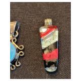 Sterling Silver Turquoise Inlay Pendant Trio (Lot of 3)