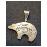 N. Woody Sterling Bear Pendant