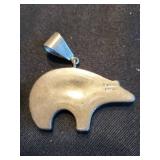 N. Woody Sterling Bear Pendant