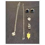 Maltese Cross Pendant on Chain & All-U Council Shield Charm, Paw Heart Charm, Deer Charm, Cufflinks