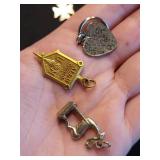 Maltese Cross Pendant on Chain & All-U Council Shield Charm, Paw Heart Charm, Deer Charm, Cufflinks