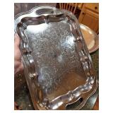 Silver-Plated Serving Tray & Charger Plates - 3-Piece Set Silver-Plated Serving Tray & Charger Plates - 3-Piece Set
