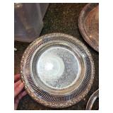 Silver-Plated Serving Tray & Charger Plates - 3-Piece Set Silver-Plated Serving Tray & Charger Plates - 3-Piece Set