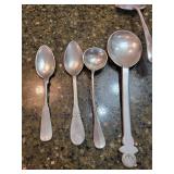 Vintage Silver Plated Flatware Lot - Spoons, Forks & Serving Pieces in Cloth Pouches Vintage Silver Plated Flatware Lot - Spoons, Forks & Serving Pieces in Cloth Pouches