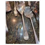 Vintage Silver Plated Flatware Lot - Spoons, Forks & Serving Pieces in Cloth Pouches Vintage Silver Plated Flatware Lot - Spoons, Forks & Serving Pieces in Cloth Pouches