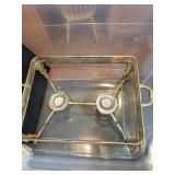 EPNS Silver-Plated Two-Burner Chafing Dish Frame on Ornate Stand EPNS Silver-Plated Two-Burner Chafing Dish Frame on Ornate Stand