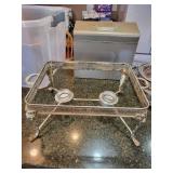 EPNS Silver-Plated Two-Burner Chafing Dish Frame on Ornate Stand EPNS Silver-Plated Two-Burner Chafing Dish Frame on Ornate Stand