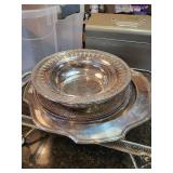 EPNS Silver-Plated Two-Burner Chafing Dish Frame on Ornate Stand EPNS Silver-Plated Two-Burner Chafing Dish Frame on Ornate Stand