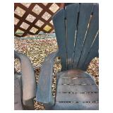Dark Teal Plastic Adirondack Chairs (Lot of 3) Dark Teal Plastic Adirondack Chairs (Lot of 3)