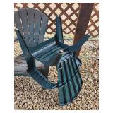 Dark Teal Plastic Adirondack Chairs (Lot of 3) Dark Teal Plastic Adirondack Chairs (Lot of 3)